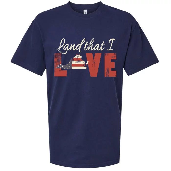 Virginia Usa Flag Land That I Love Patriotic Gift Sueded Cloud Jersey T-Shirt