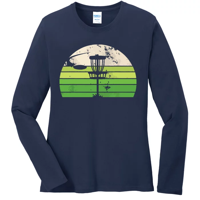 Vintage Ultimate Frisbee Disc Golf Ladies Long Sleeve Shirt