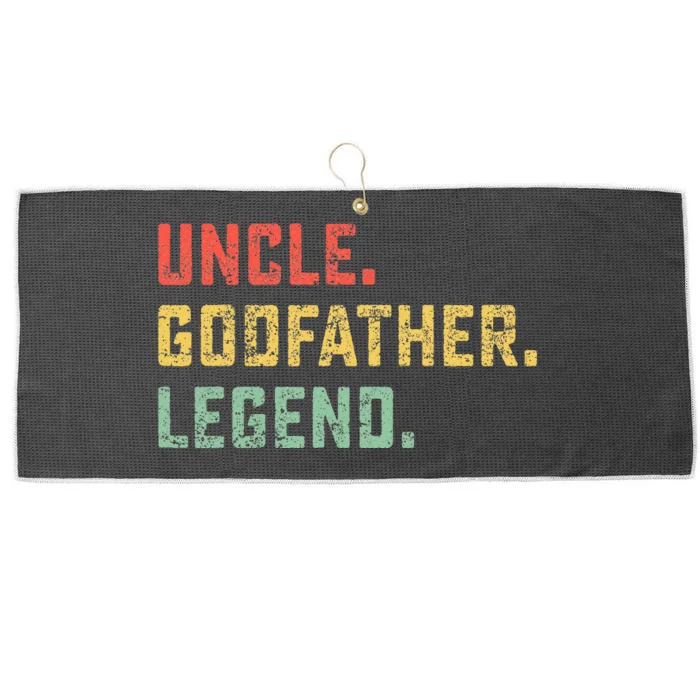 Vintage Uncle Godfather Legend Gift Favorite Best Uncle Ever Large Microfiber Waffle Golf Towel