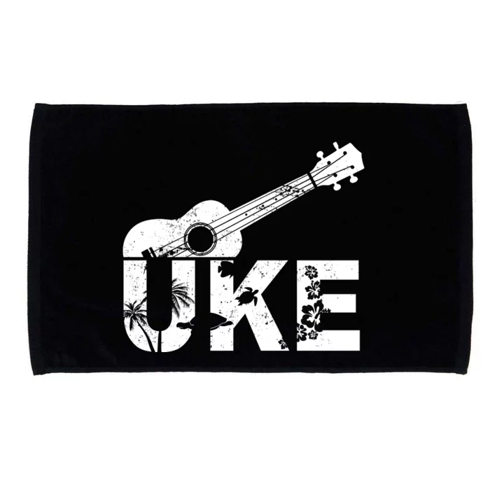 Vintage Uke Hawaiian Ukulele Microfiber Hand Towel