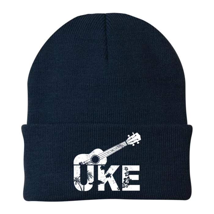 Vintage Uke Hawaiian Ukulele Knit Cap Winter Beanie