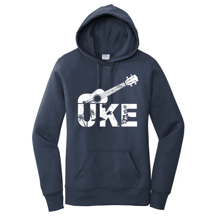 Vintage Uke Hawaiian Ukulele Women's Pullover Hoodie