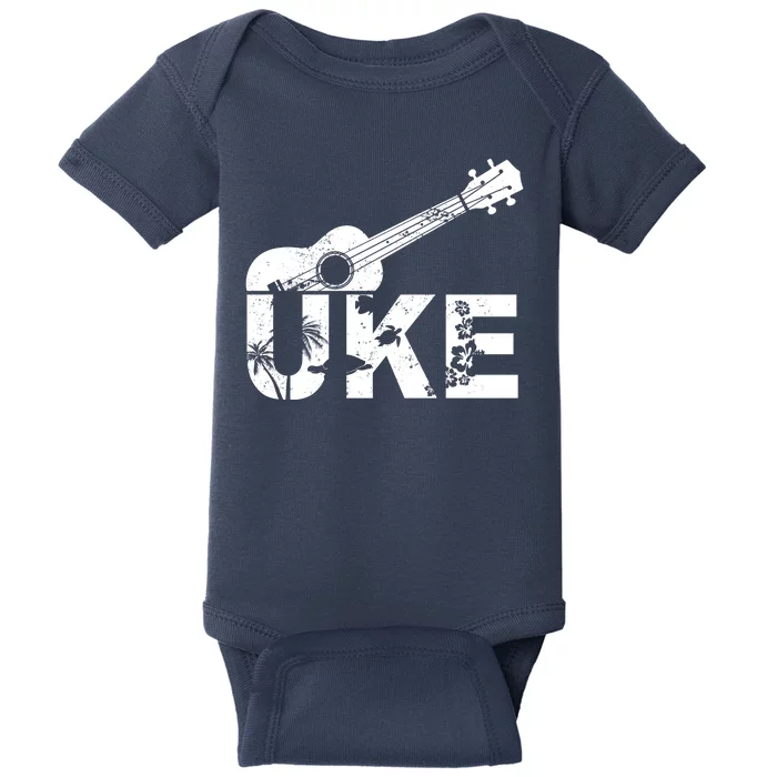 Vintage Uke Hawaiian Ukulele Baby Bodysuit