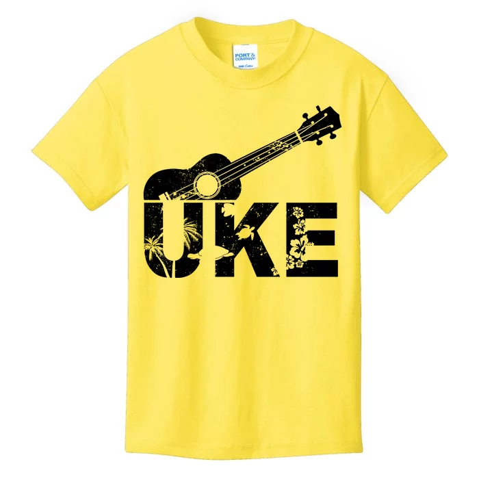 Vintage Uke Hawaiian Ukulele Kids T-Shirt