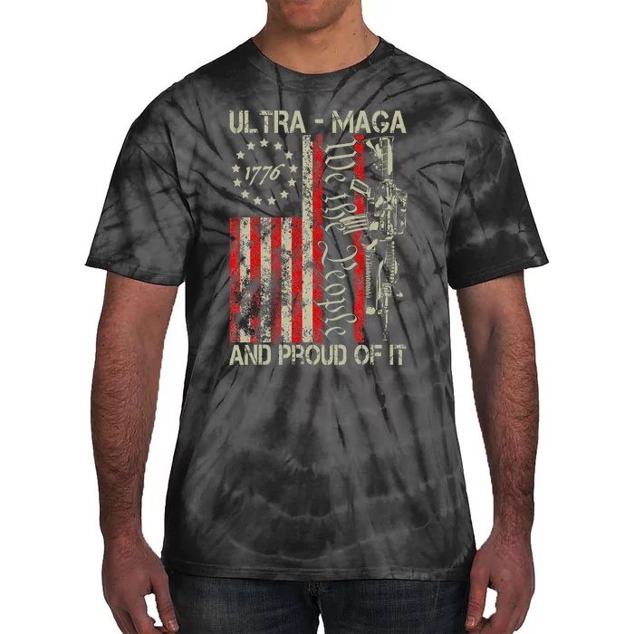 Vintage Ultra Maga Old American Flag 1776 We The People Usa Vintage Ultra Maga O Tie-Dye T-Shirt