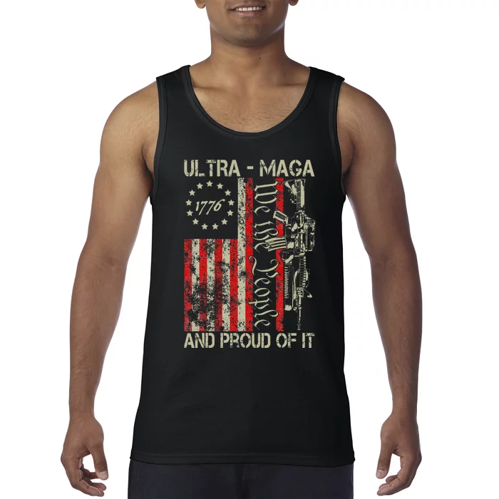 Vintage Ultra Maga Old American Flag 1776 We The People Usa Vintage Ultra Maga O Tank Top