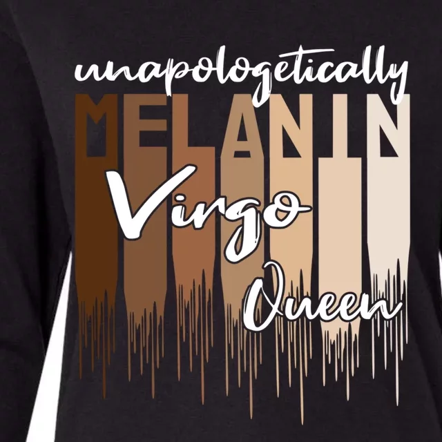 Virgo Unapologetically Melanin Queen For Black Gift Womens Cotton Relaxed Long Sleeve T-Shirt