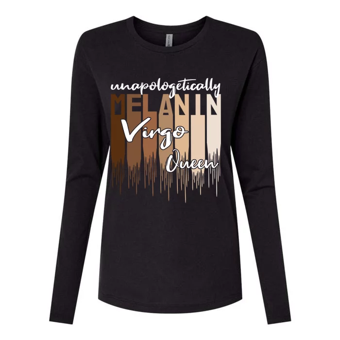 Virgo Unapologetically Melanin Queen For Black Gift Womens Cotton Relaxed Long Sleeve T-Shirt