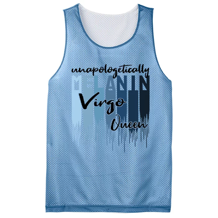 Virgo Unapologetically Melanin Queen For Black Meaningful Gift Mesh Reversible Basketball Jersey Tank