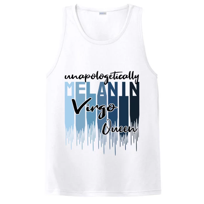 Virgo Unapologetically Melanin Queen For Black Meaningful Gift Performance Tank