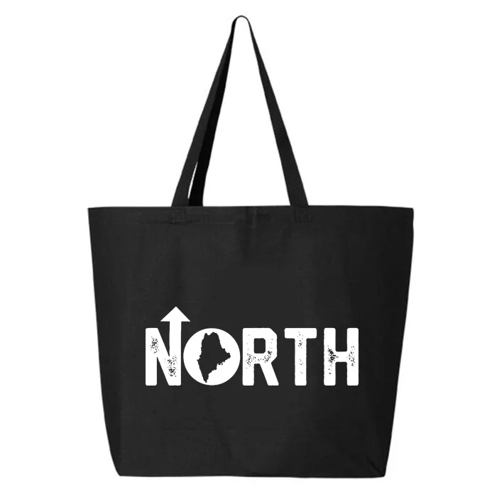 Vintage Up North Maine State Map 25L Jumbo Tote