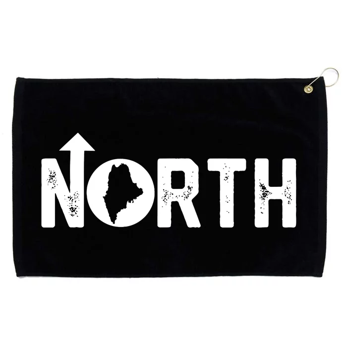 Vintage Up North Maine State Map Grommeted Golf Towel