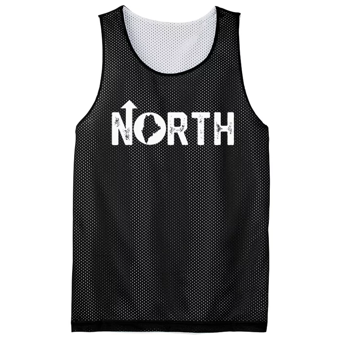 Vintage Up North Maine State Map Mesh Reversible Basketball Jersey Tank