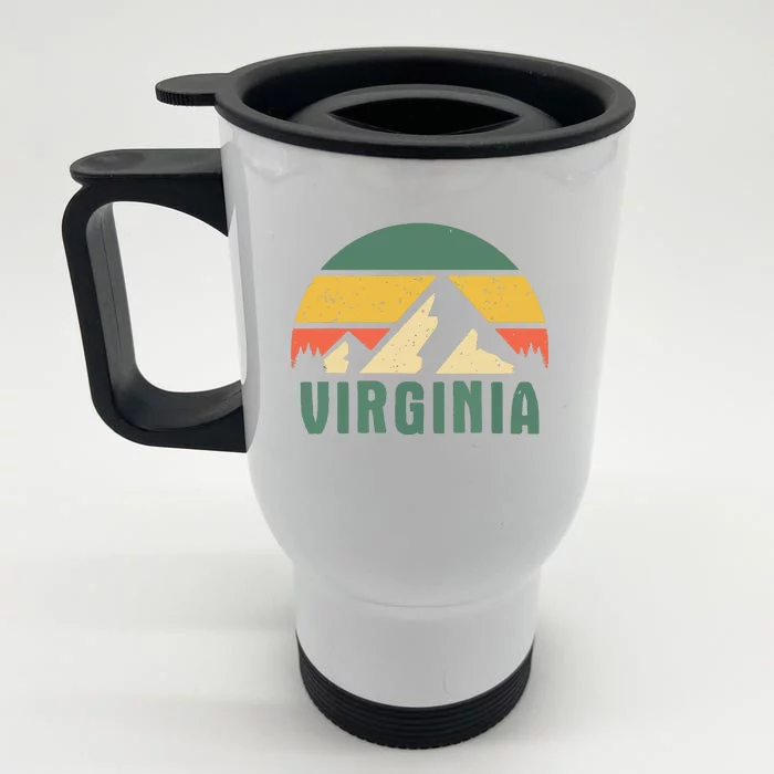 Virginia Usa Outdoors For Gift And Women Front & Back Stainless Steel Travel Mug