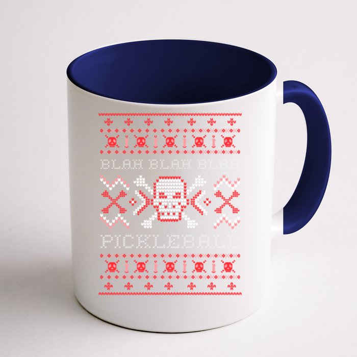 Very Ugly Pickleball Christmas Sweater Gift Front & Back Coffee Mug