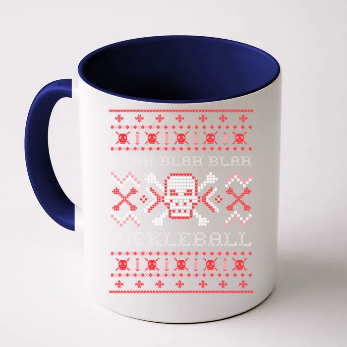 Very Ugly Pickleball Christmas Sweater Gift Front & Back Coffee Mug