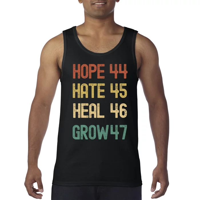 Vintage Usa Presidents Hope Hate Heal Grow 2024 Tank Top