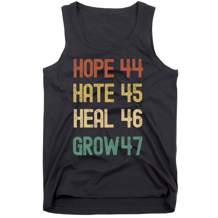 Vintage Usa Presidents Hope Hate Heal Grow 2024 Tank Top