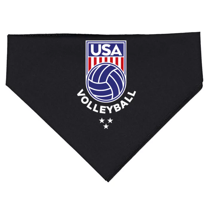 Volleyball USA Support The Team Shirt USA Flag Beach TShirt USA-Made Doggie Bandana