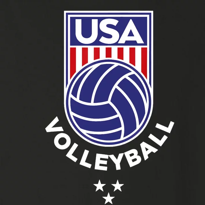 Volleyball USA Support The Team Shirt USA Flag Beach TShirt Toddler Long Sleeve Shirt