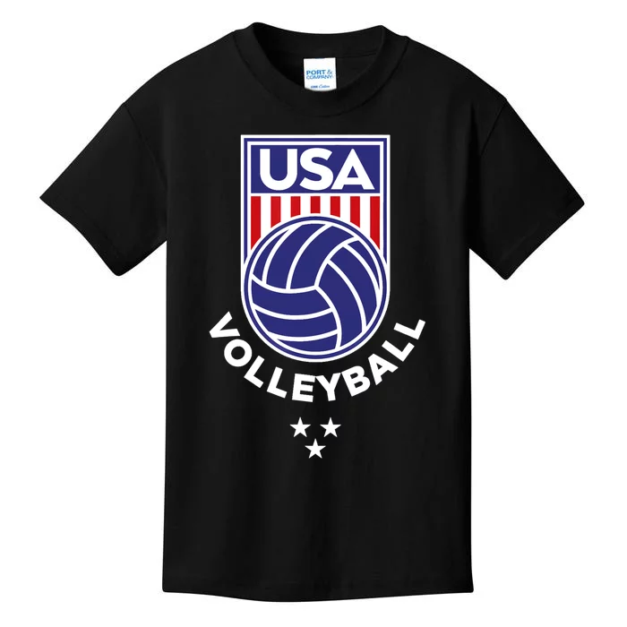 Volleyball USA Support The Team Shirt USA Flag Beach TShirt Kids T-Shirt