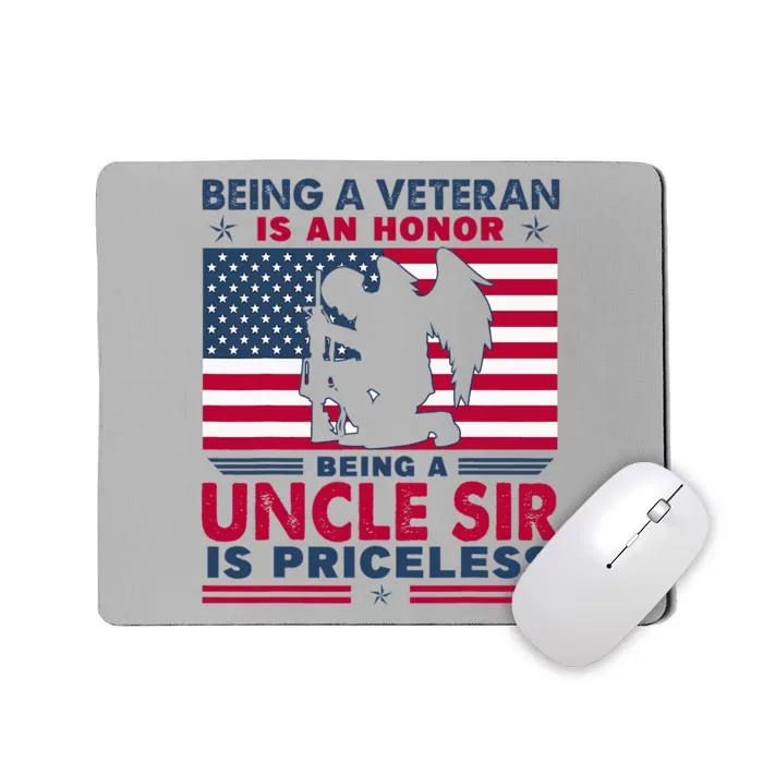 Veteran Uncle Sir Uncle Usa Flag 4th Of July Mousepad