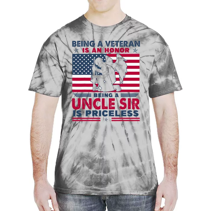 Veteran Uncle Sir Uncle Usa Flag 4th Of July Tie-Dye T-Shirt