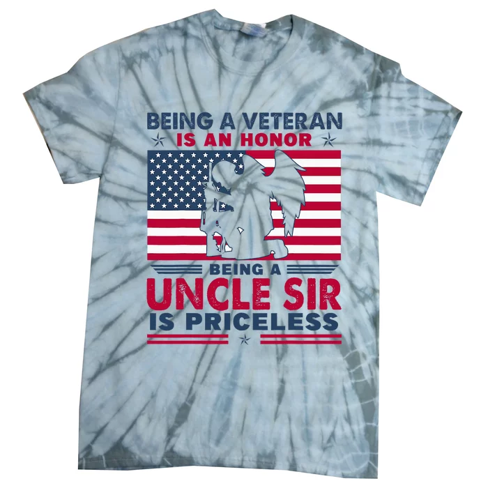 Veteran Uncle Sir Uncle Usa Flag 4th Of July Tie-Dye T-Shirt