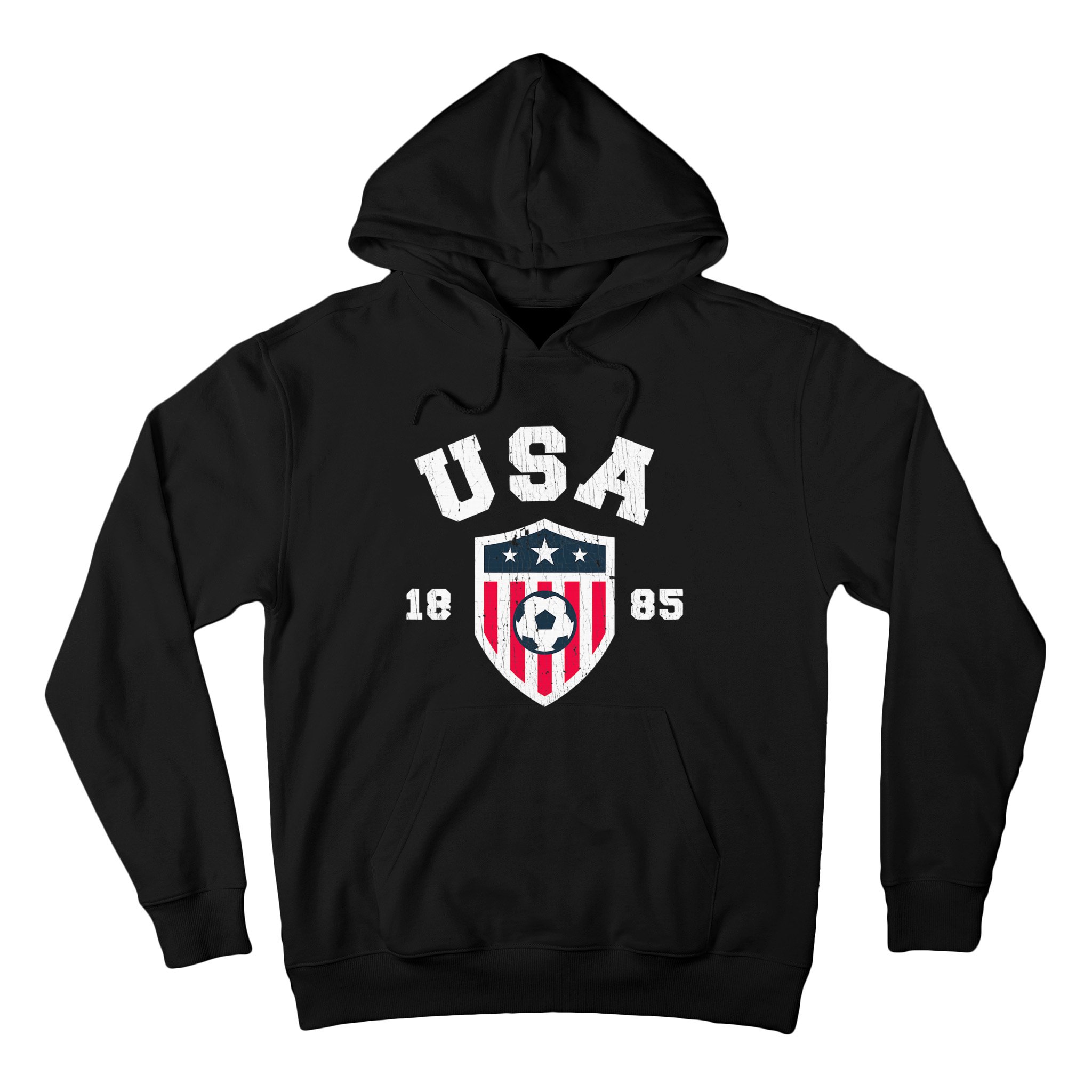 Teeshirtpalace Vintage USA Soccer American Flag Football Jersey Hoodie