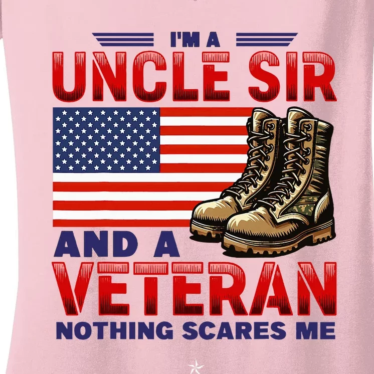 Veteran Uncle Sir Uncle Usa Flag 4th Of July Women's V-Neck T-Shirt