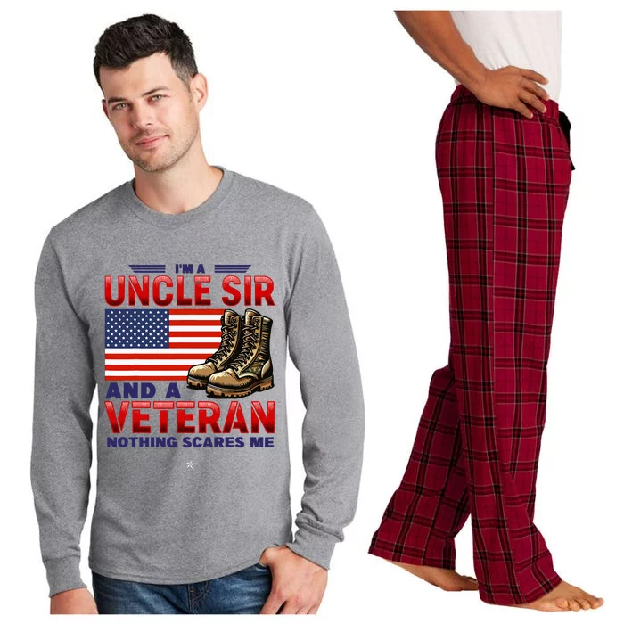 Veteran Uncle Sir Uncle Usa Flag 4th Of July Long Sleeve Pajama Set