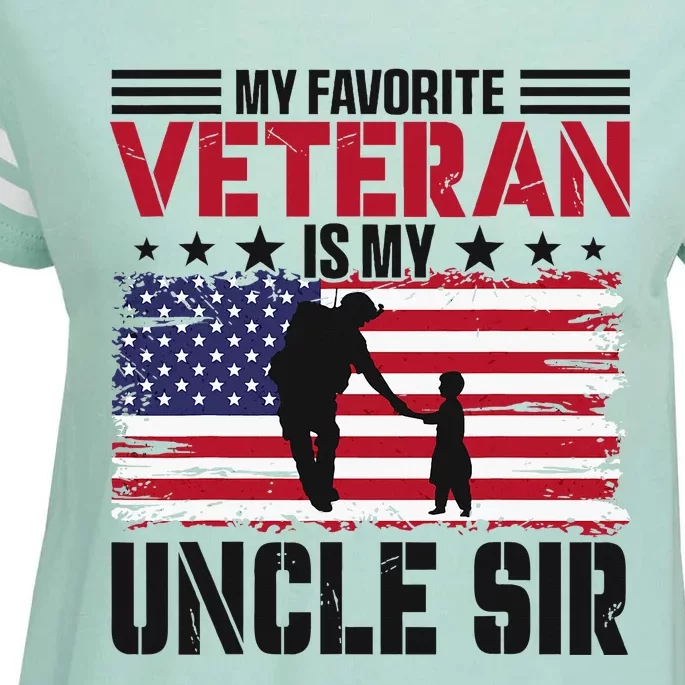 Veteran Uncle Sir Uncle Usa Flag 4th Of July Enza Ladies Jersey Football T-Shirt