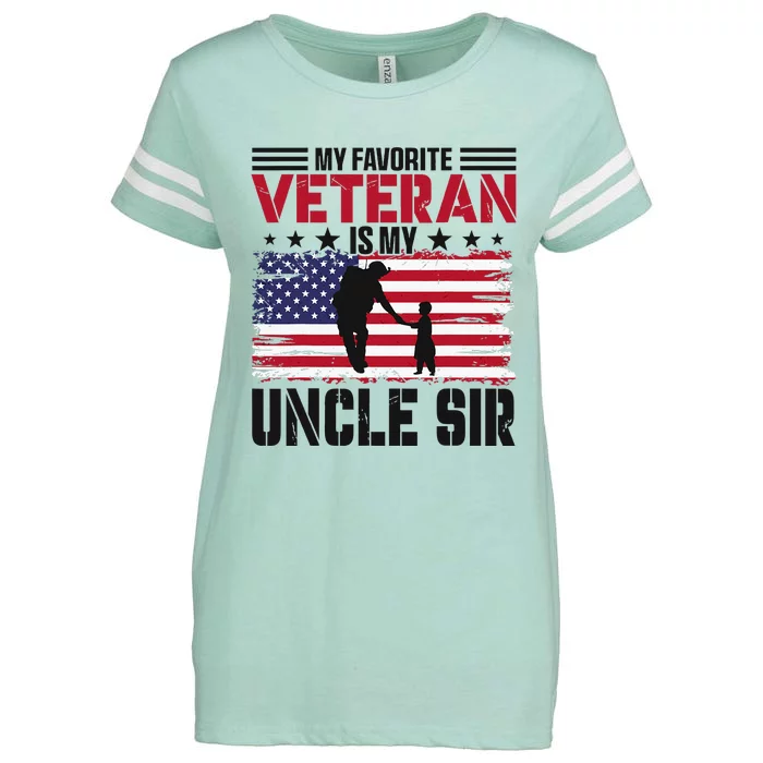 Veteran Uncle Sir Uncle Usa Flag 4th Of July Enza Ladies Jersey Football T-Shirt