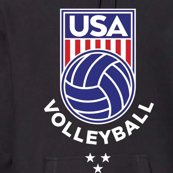 Volleyball USA Support The USA Flag Beach Premium Hoodie