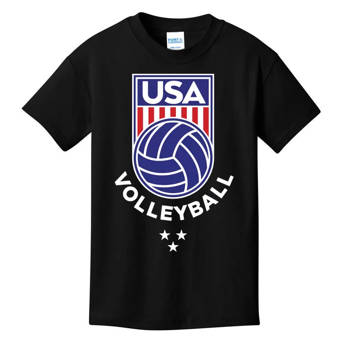 Volleyball USA Support The USA Flag Beach Kids T-Shirt