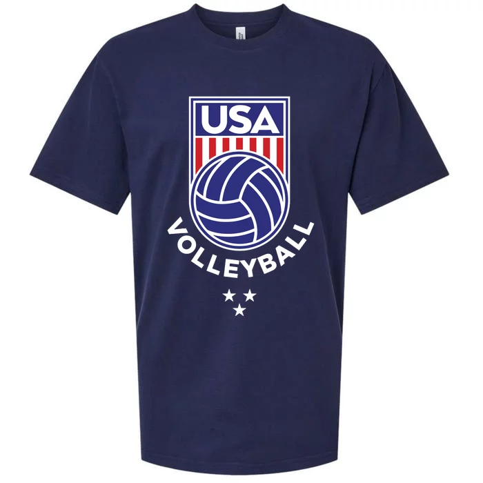 Volleyball USA Support The USA Flag Beach Sueded Cloud Jersey T-Shirt