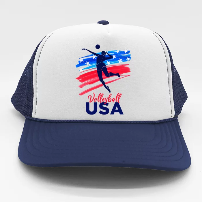 Volleyball Usa Support Trucker Hat