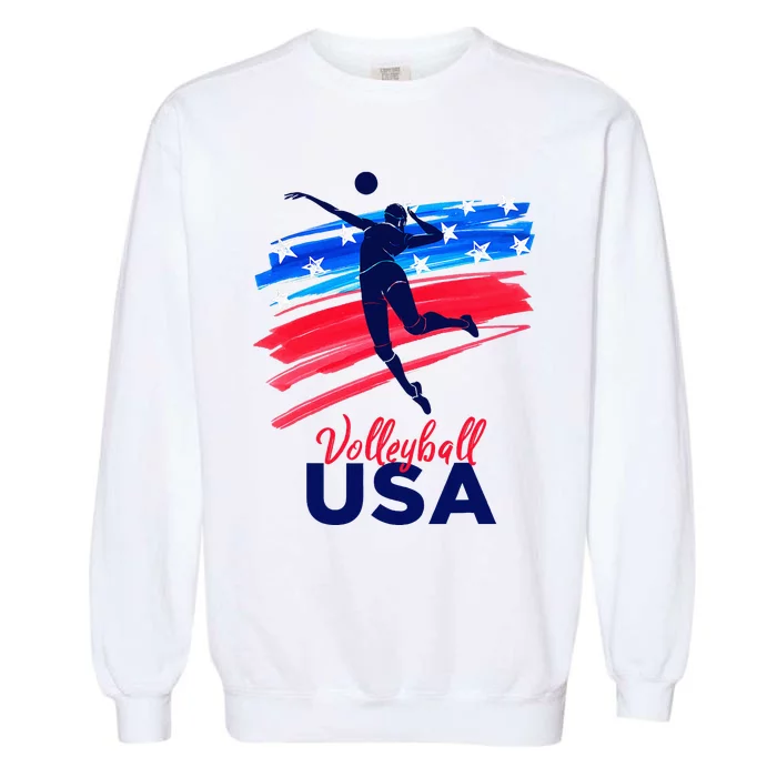 Volleyball Usa Support Garment-Dyed Sweatshirt