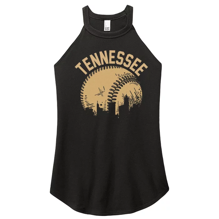 Vintage USA State Fan Player Coach Tennessee Baseball Women’s Perfect Tri Rocker Tank