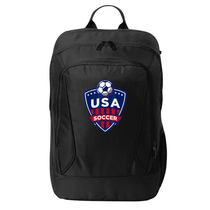 Vintage USA Soccer American Flag Football Jersey City Backpack