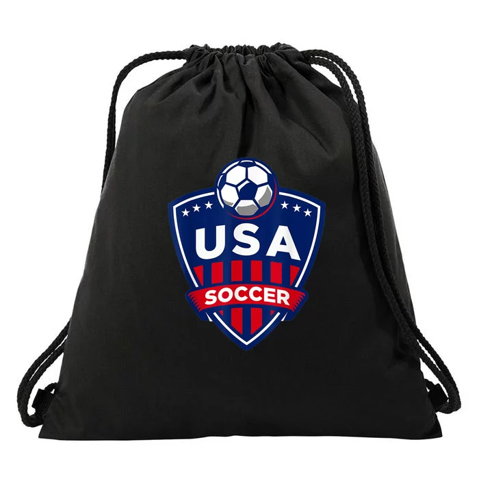 Vintage USA Soccer American Flag Football Jersey Drawstring Bag