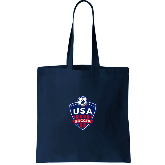 Vintage USA Soccer American Flag Football Jersey Tote Bag