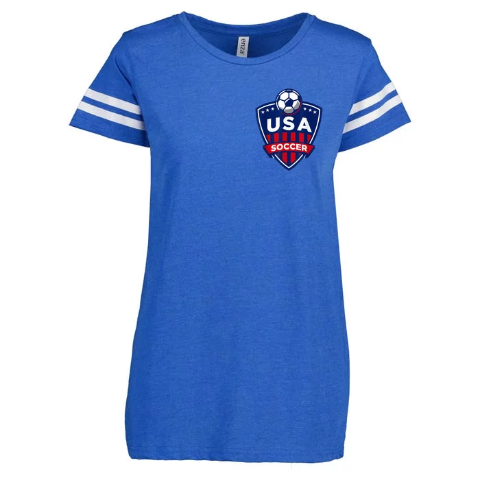 Vintage USA Soccer American Flag Football Jersey Enza Ladies Jersey Football T-Shirt