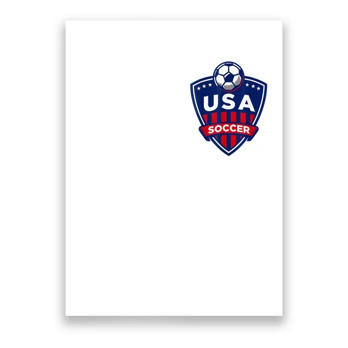 Vintage USA Soccer American Flag Football Jersey Poster