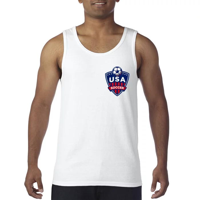 Vintage USA Soccer American Flag Football Jersey Tank Top