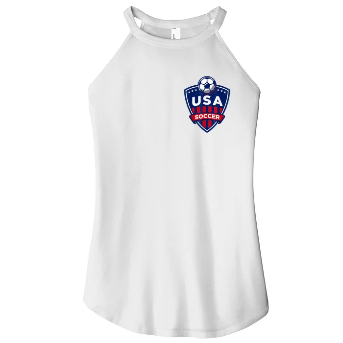 Vintage USA Soccer American Flag Football Jersey Women’s Perfect Tri Rocker Tank