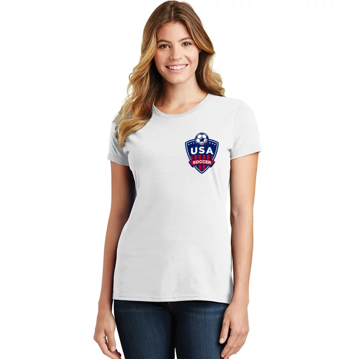 Vintage USA Soccer American Flag Football Jersey Women's T-Shirt