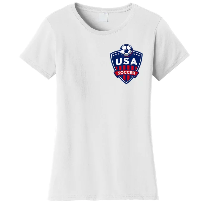 Vintage USA Soccer American Flag Football Jersey Women's T-Shirt