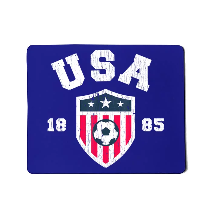 Vintage USA Soccer 1885 American Flag Football Mousepad