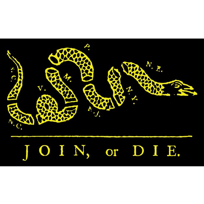 Vintage United States Ben Franklin 1754 Join Or Die Snake Bumper Sticker